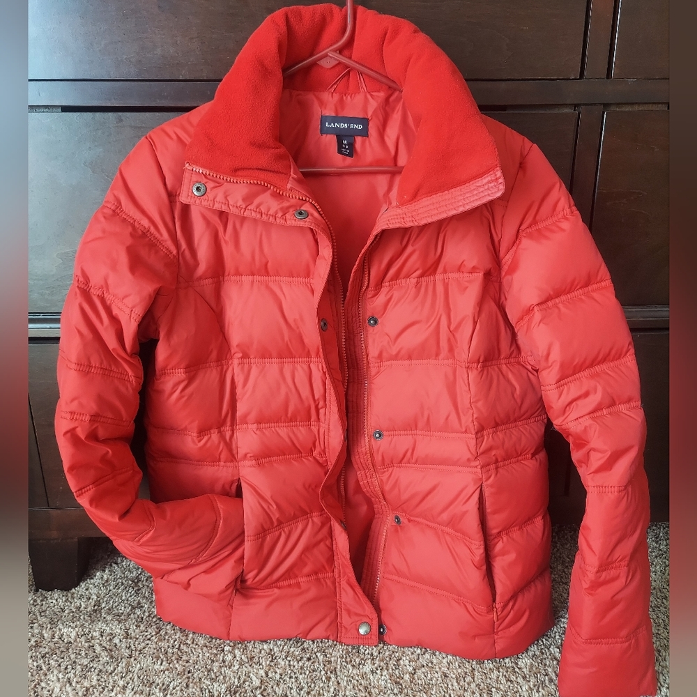 Lands' End Womens Waterproof Down Quilted Winter Puffer Coat